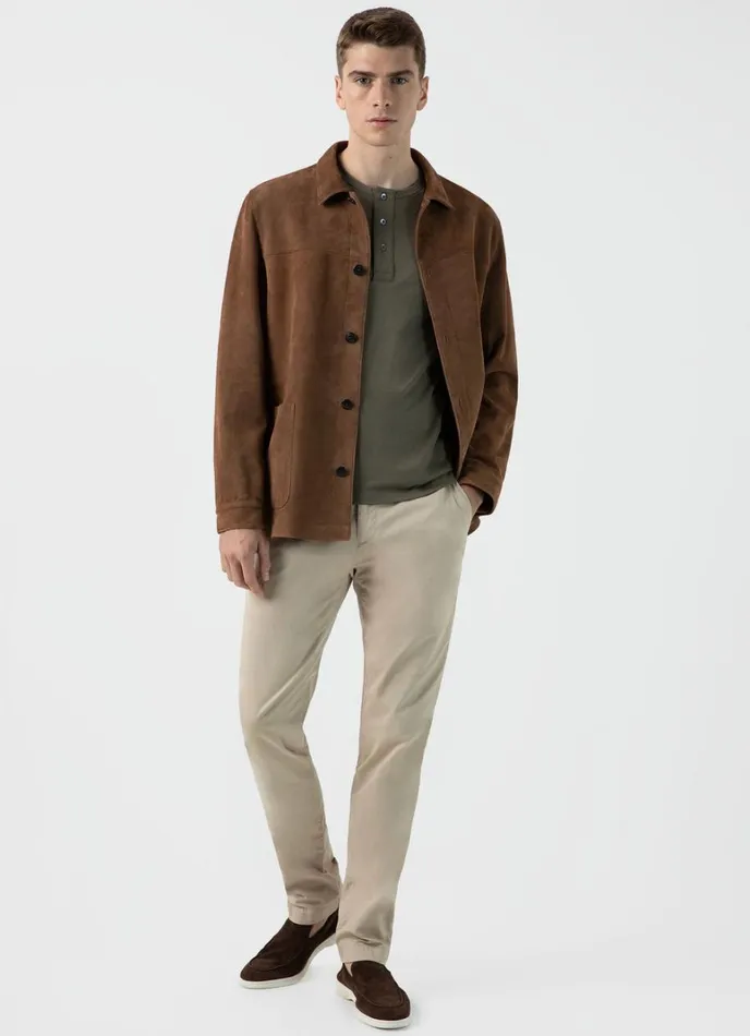 SUNSPEL Tshirts Henley Tshirt Khaki 8211 Men