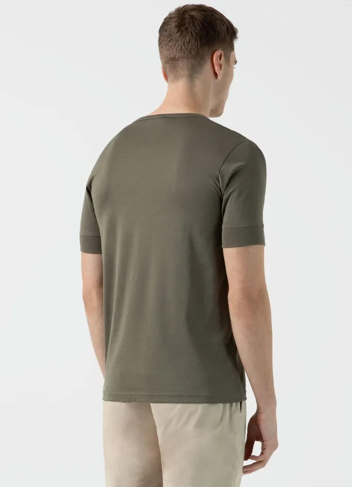 SUNSPEL Tshirts Henley Tshirt Khaki 8211 Men