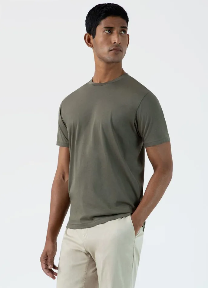 SUNSPEL Tshirts Riviera Midweight Tshirt Khaki 8211 Men