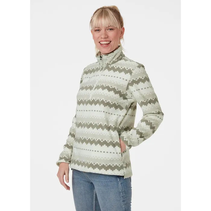Sweaters Hoodies and Long Sleeve Shirts Women Helly Hansen W KULPEN PRINTED FLEECE 047 Snow Norweg