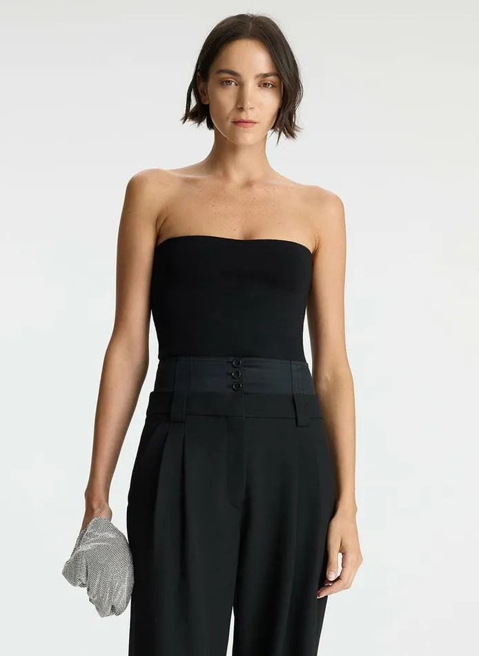 Sweaters Women ALC Dean Strapless Compact Knit Top Black