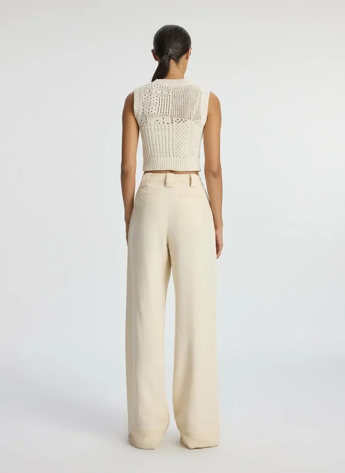 Sweaters Women ALC Sawyer Crochet Top Bonecream Sweaters Women ALC Sawyer Crochet Top Bonecream