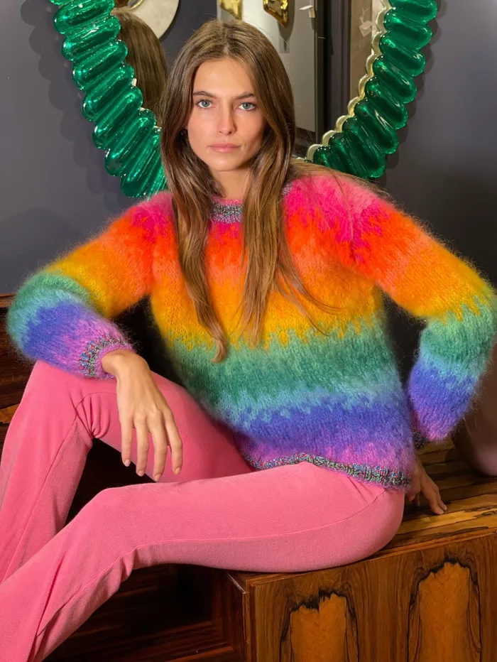 Sweaters Women Rose Carmine SWEATER TIEandDYE CRAZY