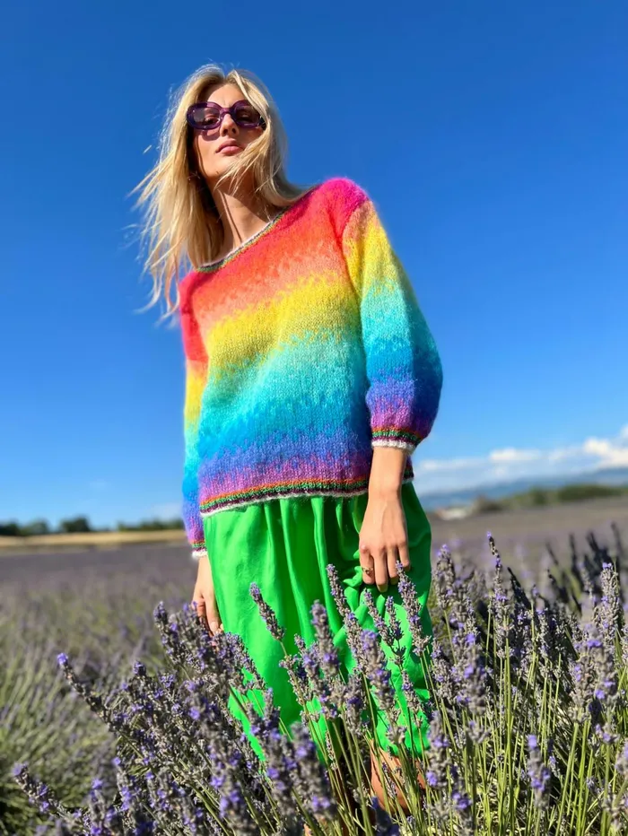 Sweaters Women Rose Carmine SWEATER TIEandDYE STRONG Spring Summer