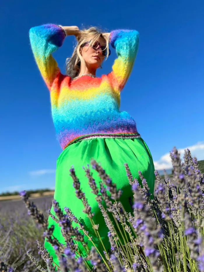 Sweaters Women Rose Carmine SWEATER TIEandDYE STRONG Spring Summer