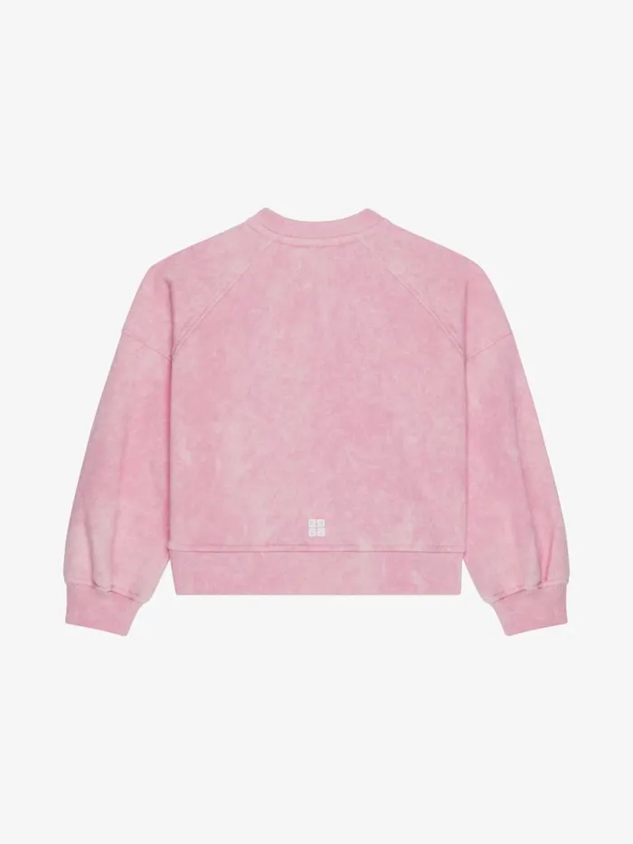 Sweatshirt In Fleece Bright Pink Kids Givenchy
