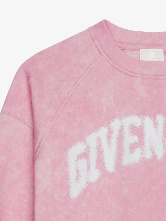 Sweatshirt In Fleece Bright Pink Kids Givenchy