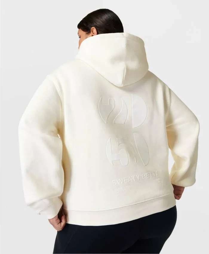 Sweaty Betty 25th Birthday Hoodie Lily White Clothing Sweatshirts Hoodies