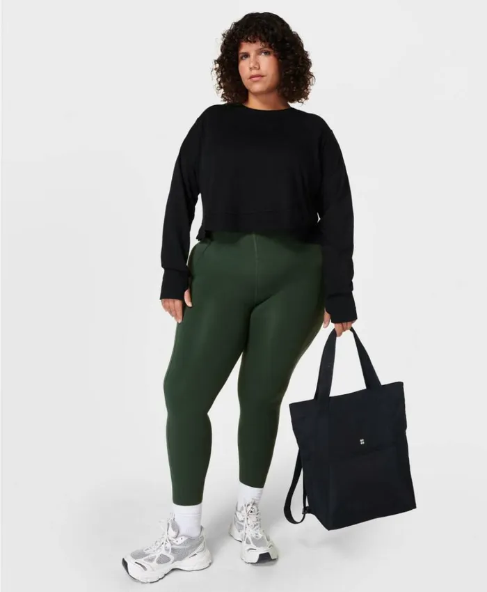 Sweaty Betty After Class Crop Sweatshirt Black Clothing Sweatshirts Hoodies