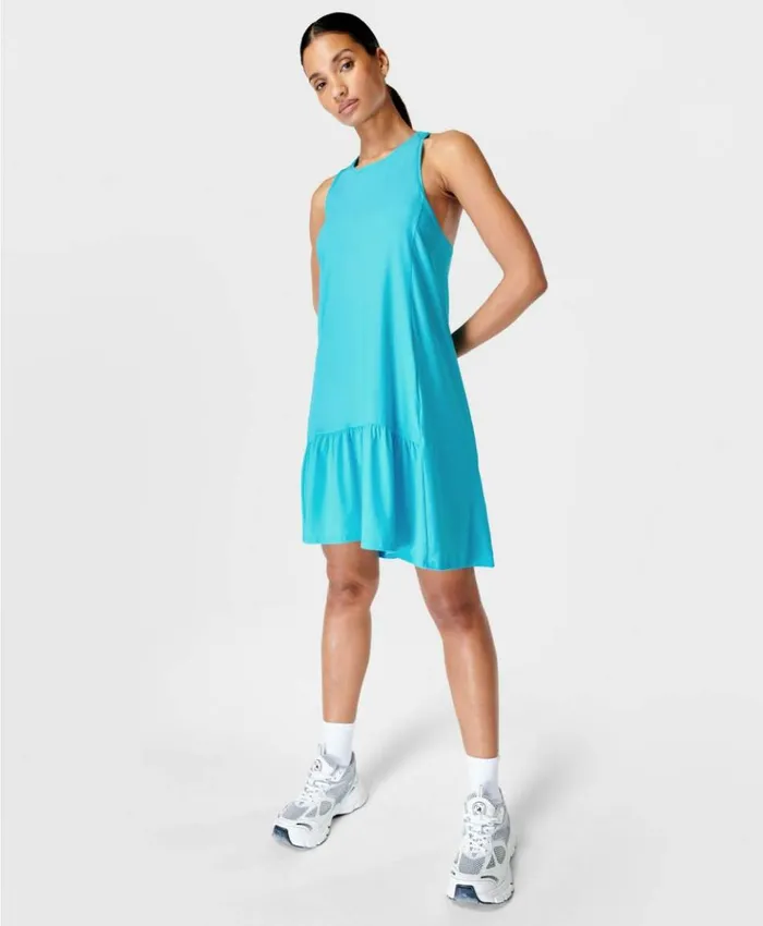 Sweaty Betty Explorer Club Mini Dress Seaglass Blue Clothing