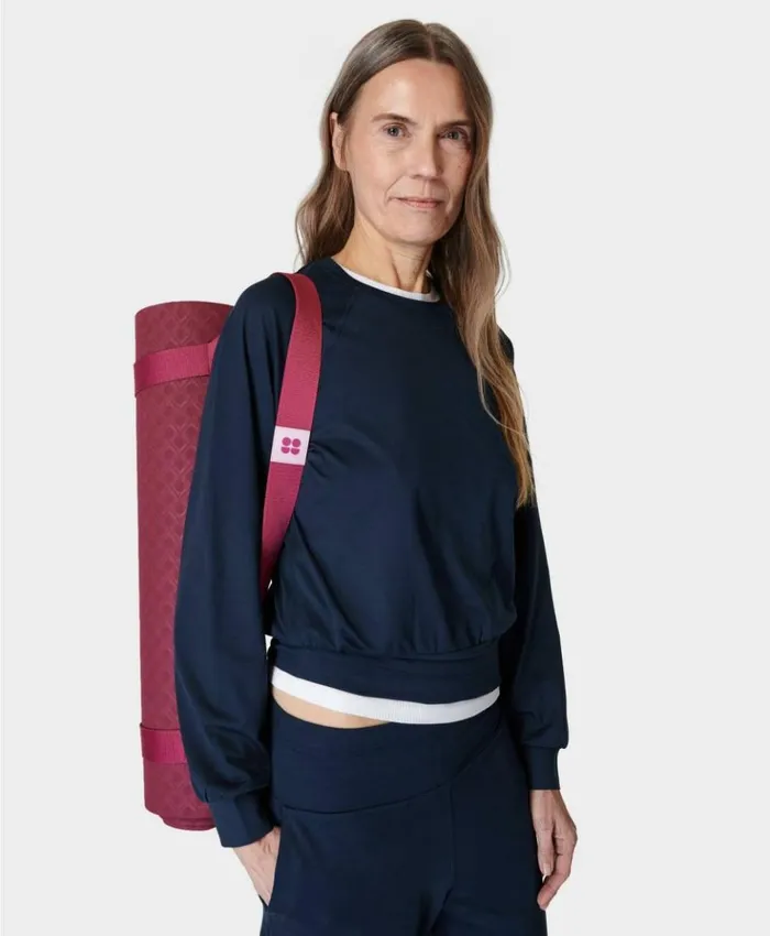 Sweaty Betty Gaia Yoga Long Sleeve Top Navy Blue Clothing Long Sleeve Tops
