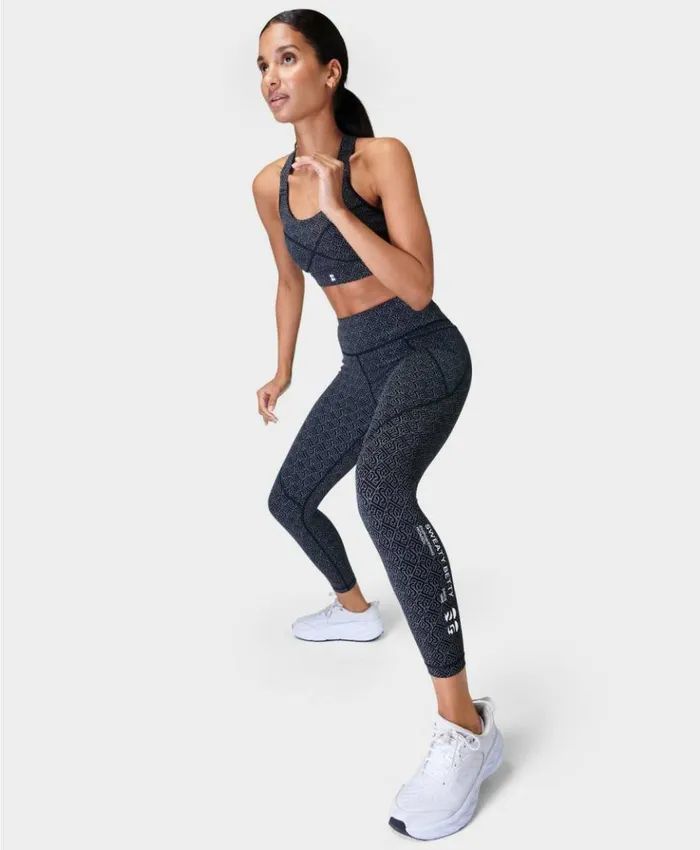 Sweaty Betty Power 78 Reflective Workout Leggings Black Chain Reflective Print Clothing 78 Length Sweaty Betty Power 78 Reflective Workout Leggings Black Chain Reflective Print Clothing 78 Length