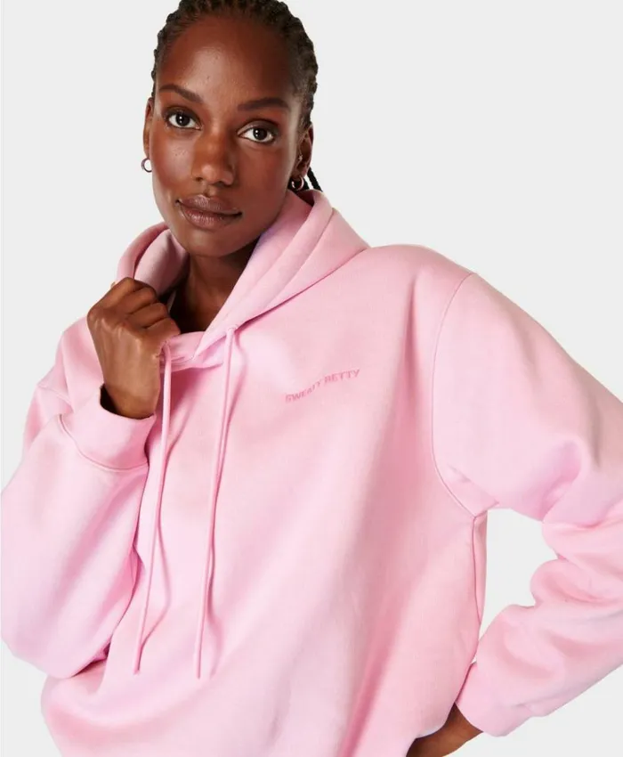 Sweaty Betty Powerhouse Hoodie Chalk Pink Clothing Sweatshirts Hoodies