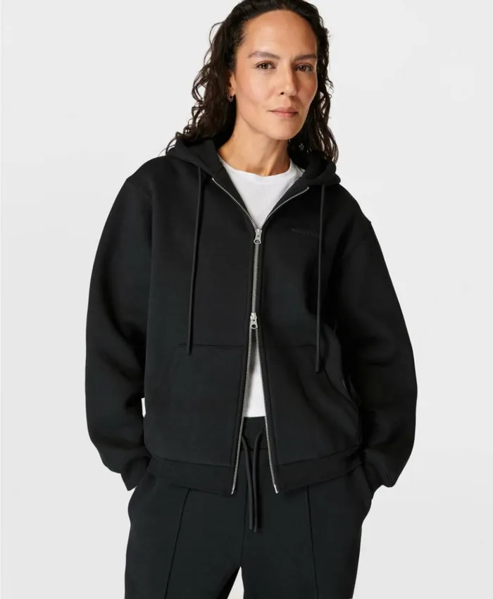 Sweaty Betty Powerhouse Zip Up Hoodie Black Clothing Sweatshirts Hoodies