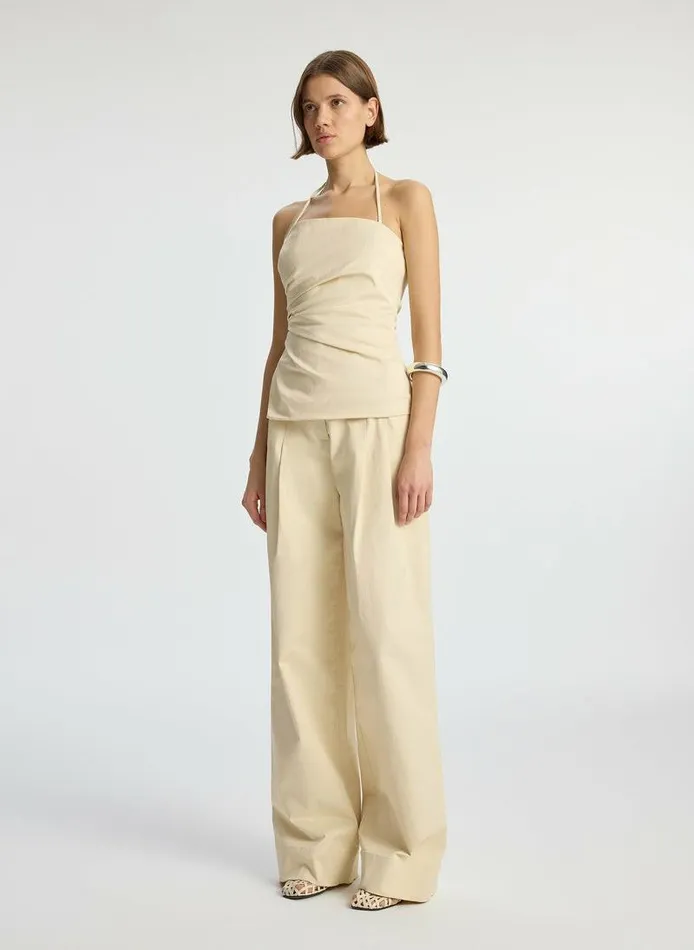 Swim Women ALC Bennett Sateen WideLeg Pant Beige Swim Women ALC Bennett Sateen WideLeg Pant Beige