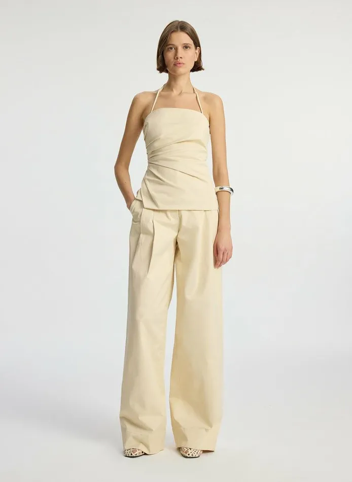 Swim Women ALC Bennett Sateen WideLeg Pant Beige Swim Women ALC Bennett Sateen WideLeg Pant Beige