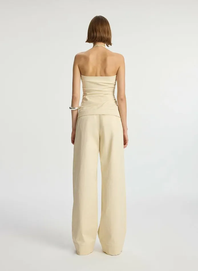 Swim Women ALC Bennett Sateen WideLeg Pant Beige Swim Women ALC Bennett Sateen WideLeg Pant Beige