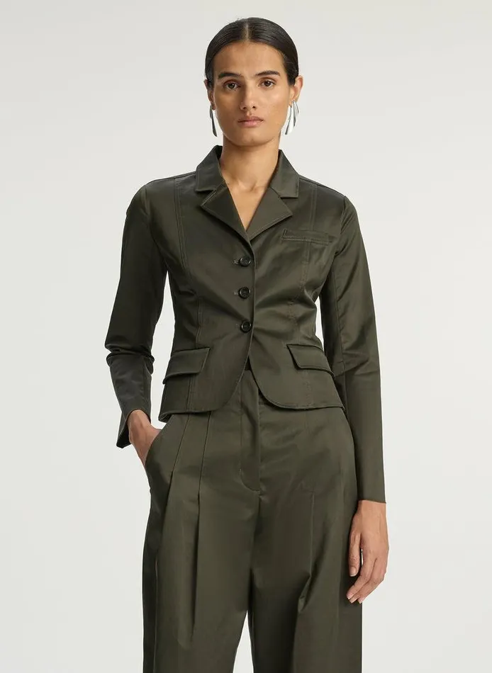 Swim Women ALC Fallon Sateen Shrunken Jacket Mossy