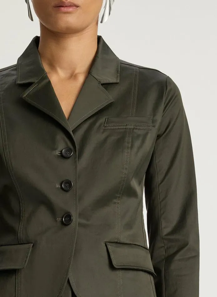 Swim Women ALC Fallon Sateen Shrunken Jacket Mossy Swim Women ALC Fallon Sateen Shrunken Jacket Mossy