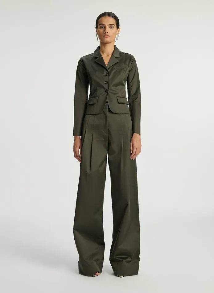 Swim Women ALC Fallon Sateen Shrunken Jacket Mossy Swim Women ALC Fallon Sateen Shrunken Jacket Mossy