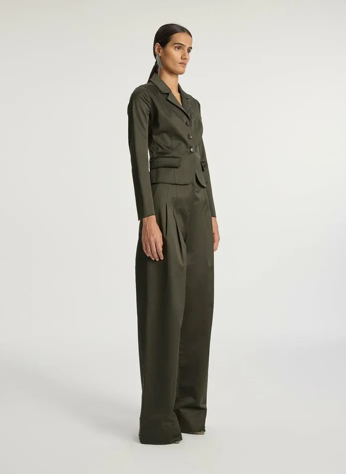 Swim Women ALC Fallon Sateen Shrunken Jacket Mossy Swim Women ALC Fallon Sateen Shrunken Jacket Mossy