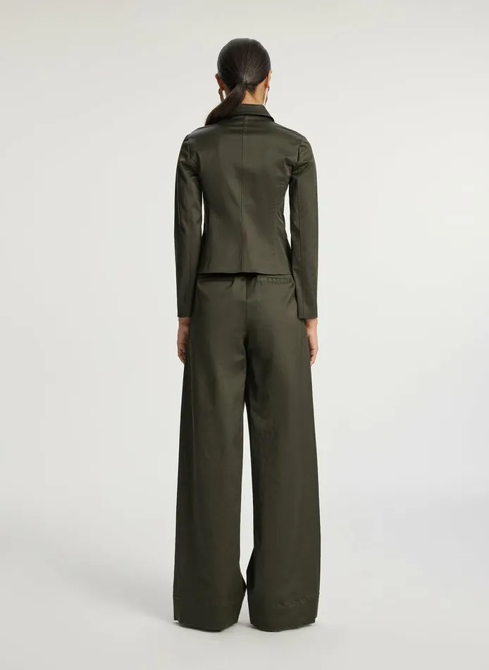 Swim Women ALC Fallon Sateen Shrunken Jacket Mossy Swim Women ALC Fallon Sateen Shrunken Jacket Mossy