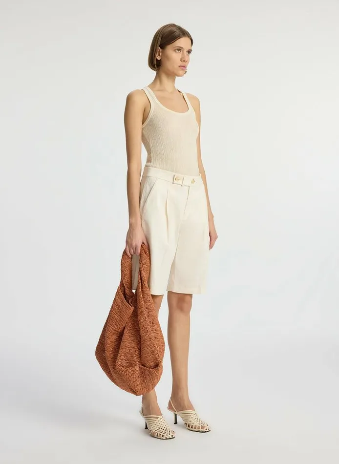 Swim Women ALC Nico Stretch Linen Short Buttercream Swim Women ALC Nico Stretch Linen Short Buttercream