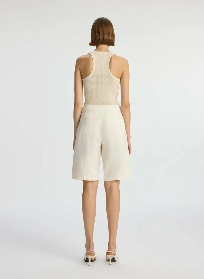 Swim Women ALC Nico Stretch Linen Short Buttercream Swim Women ALC Nico Stretch Linen Short Buttercream