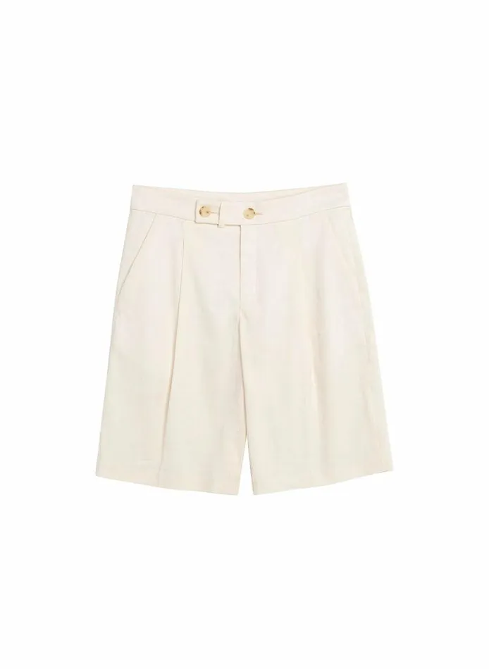 Swim Women ALC Nico Stretch Linen Short Buttercream Swim Women ALC Nico Stretch Linen Short Buttercream