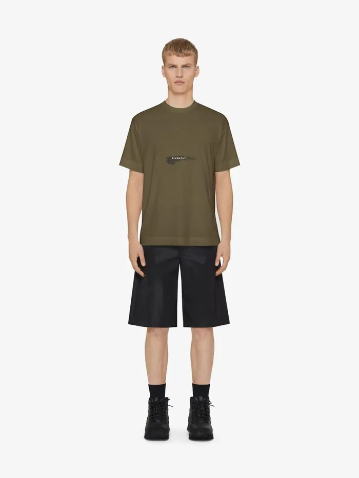 TShirt In Cotton Wings Khaki Men Givenchy TShirts