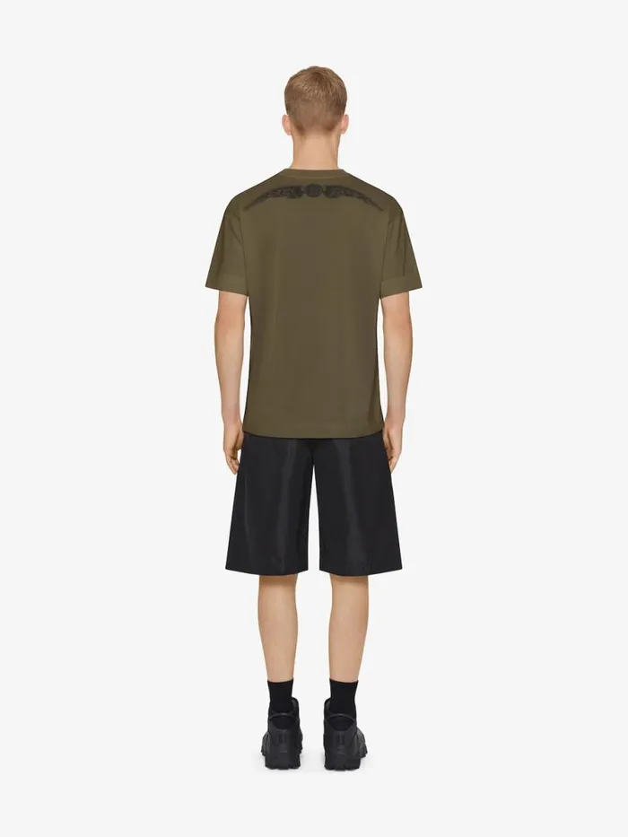 TShirt In Cotton Wings Khaki Men Givenchy TShirts