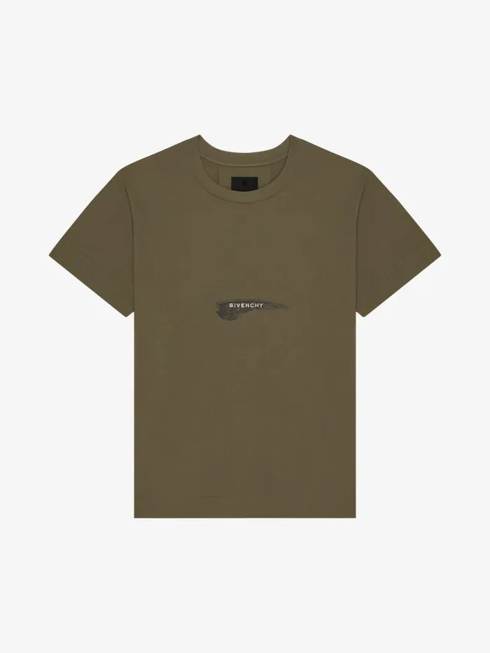 TShirt In Cotton Wings Khaki Men Givenchy TShirts