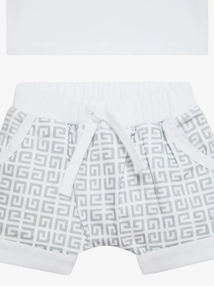 TShirt Shorts And Bandana Gift Set Greywhite Kids Givenchy