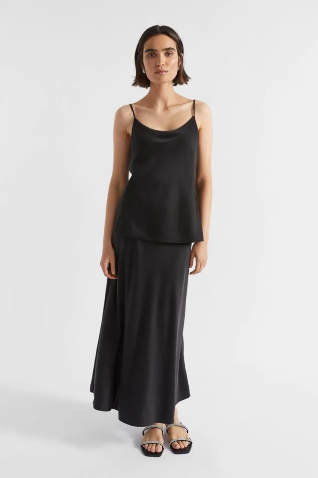 TShirts and Tops Woman Seed Heritage Silk Camisole Black