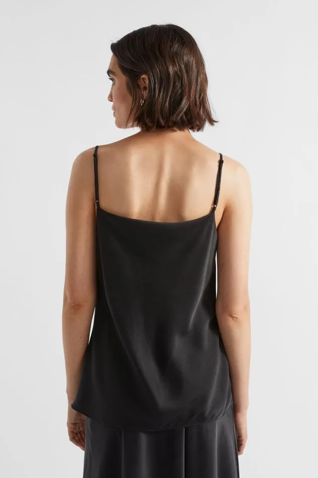TShirts and Tops Woman Seed Heritage Silk Camisole Black