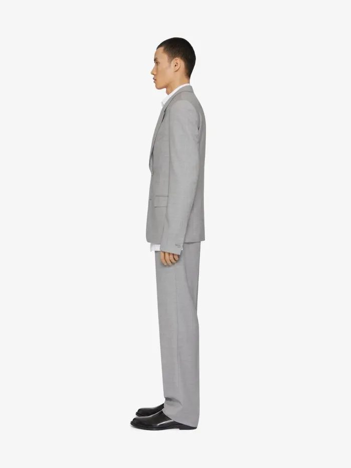 Tailored Pants In Wool Greywhite Men Givenchy Pants and Shorts