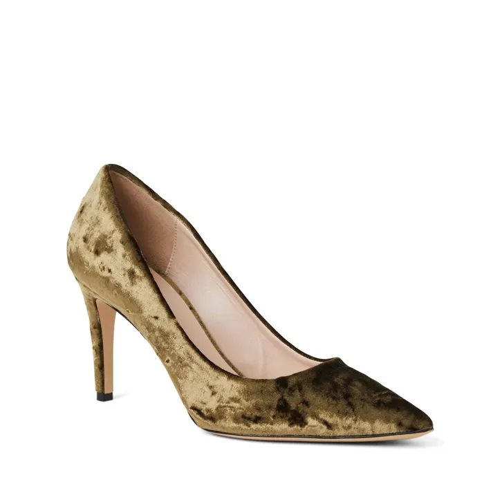 Telma Pointed Toe Pump Olive Velvet Women Bruno Magli Heels