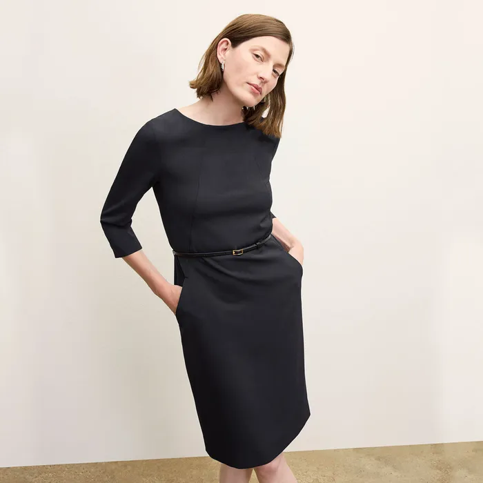 The Etsuko Dress 8211 Recycled WonderTex Black Dresses M M LaFleur Women