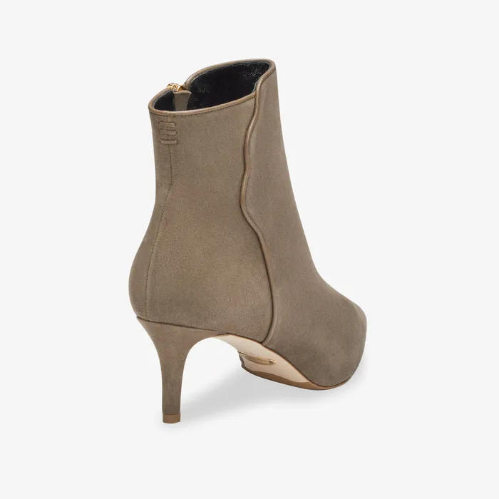 The Sarah Flint Perfect Dress Bootie 60 Taupe Suede Shoes M M LaFleur Women