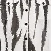Tops and Shirts Women LEO LIN Brooklynn Linen Shirt 8211 Tiger Print In White
