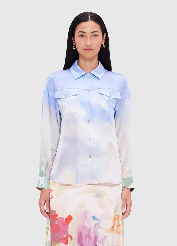 Tops and Shirts Women LEO LIN Mariella Blouse 8211 Jardin Print