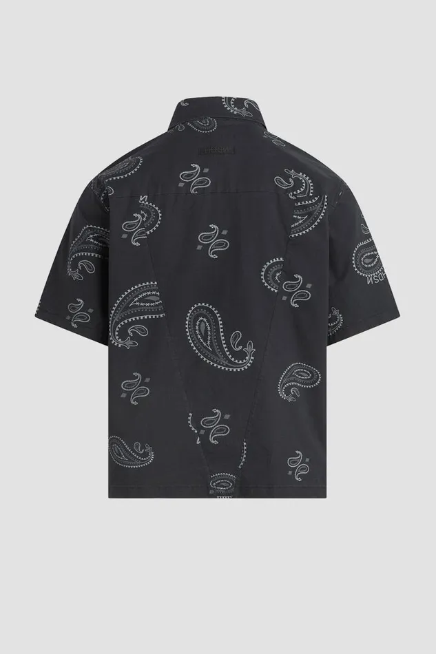 Tops and Sweaters Men Hudson Jeans Crop Shirt Black Bandana Tops and Sweaters Men Hudson Jeans Crop Shirt Black Bandana