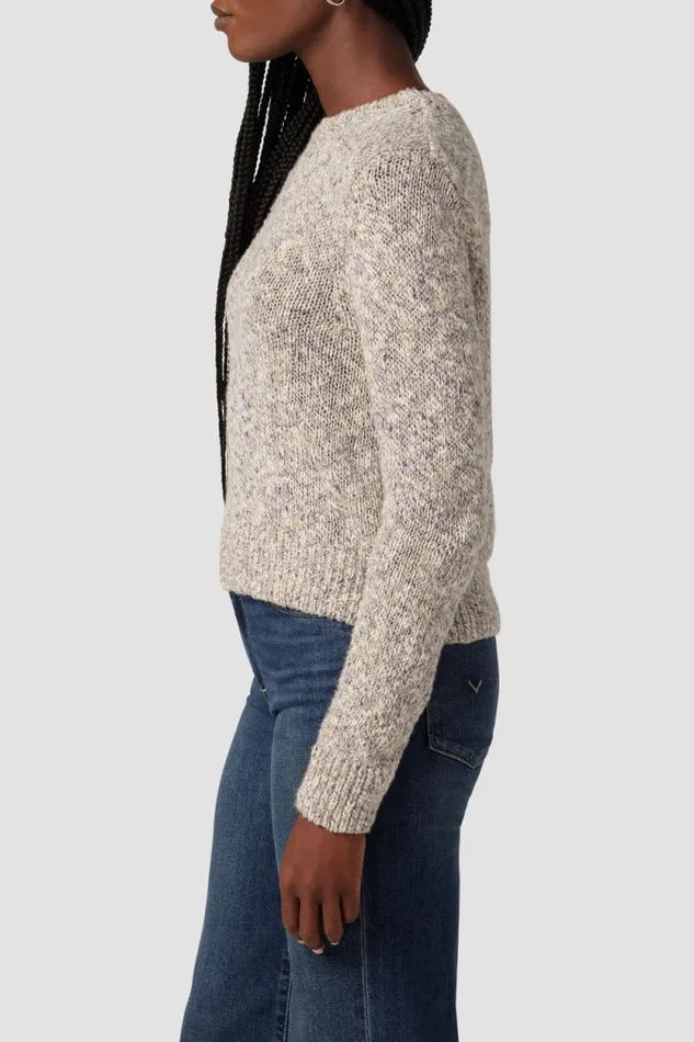 Tops and Sweaters Women Hudson Jeans Draped V Back Sweater Marbled Gray Tops and Sweaters Women Hudson Jeans Draped V Back Sweater Marbled Gray