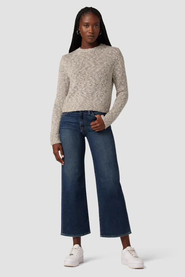 Tops and Sweaters Women Hudson Jeans Draped V Back Sweater Marbled Gray Tops and Sweaters Women Hudson Jeans Draped V Back Sweater Marbled Gray