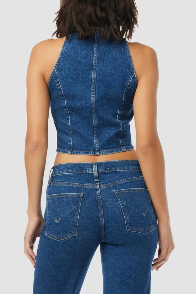 Tops and Sweaters Women Hudson Jeans Halter Vest Rocky Blue Tops and Sweaters Women Hudson Jeans Halter Vest Rocky Blue
