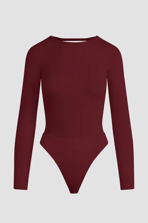 Tops and Sweaters Women Hudson Jeans Knot Back Bodysuit Bordeaux