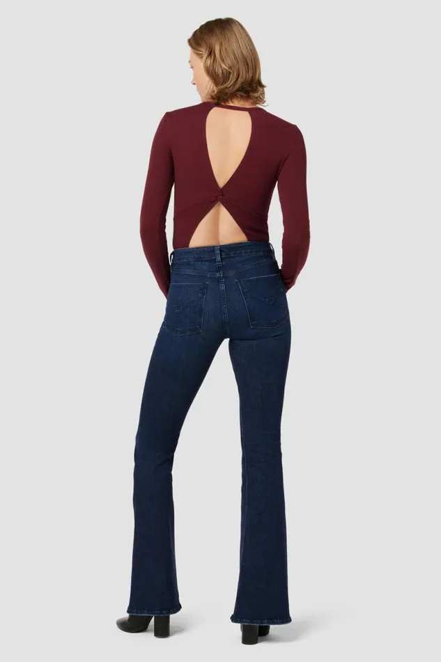 Tops and Sweaters Women Hudson Jeans Knot Back Bodysuit Bordeaux Tops and Sweaters Women Hudson Jeans Knot Back Bodysuit Bordeaux