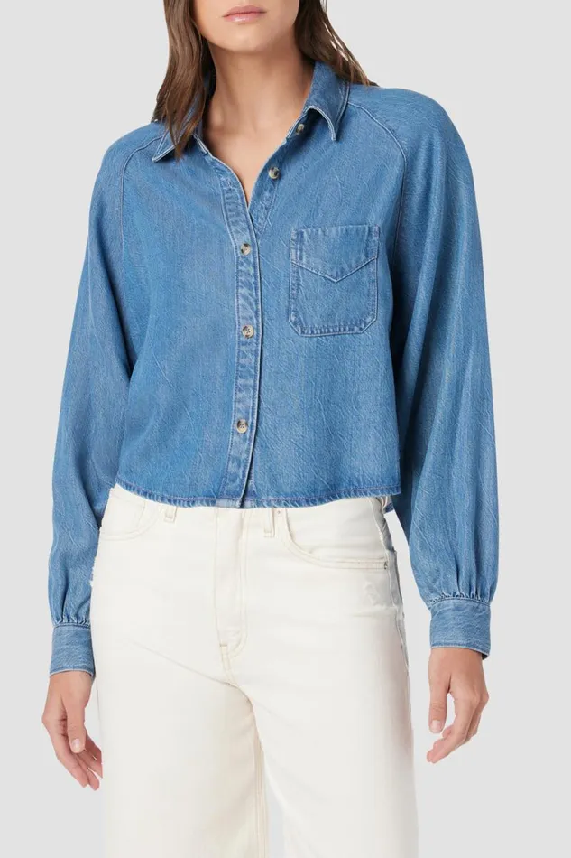 Tops and Sweaters Women Hudson Jeans Raglan Balloon Sleeve Button Down Carnival