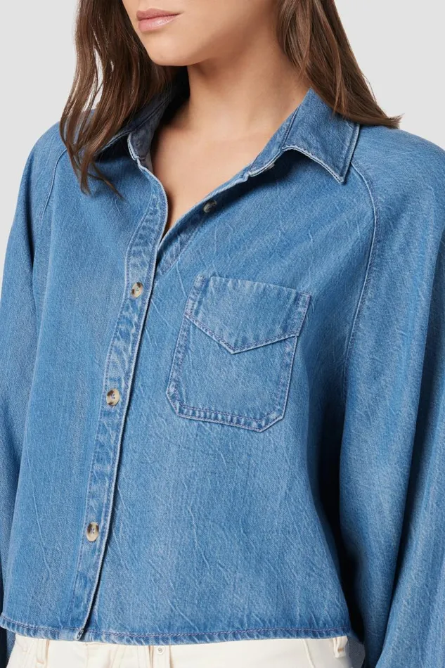 Tops and Sweaters Women Hudson Jeans Raglan Balloon Sleeve Button Down Carnival
