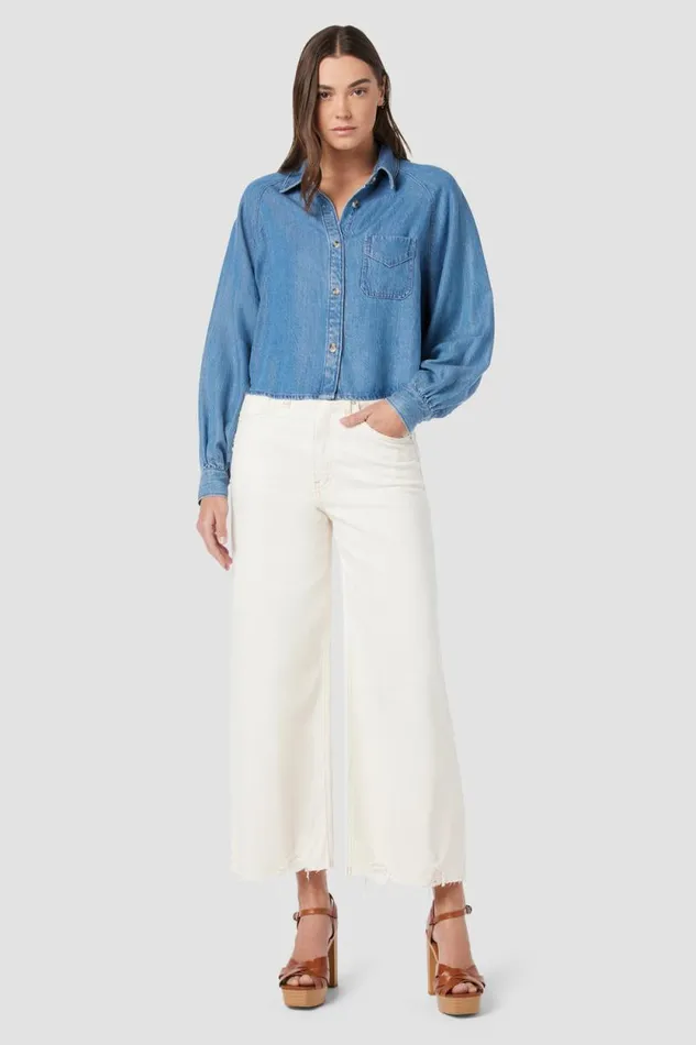 Tops and Sweaters Women Hudson Jeans Raglan Balloon Sleeve Button Down Carnival